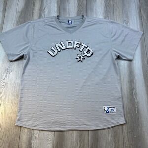 Undefeated UNDFTP Practice Jersey Mens XL Gray Shootout Mesh Basketball Men